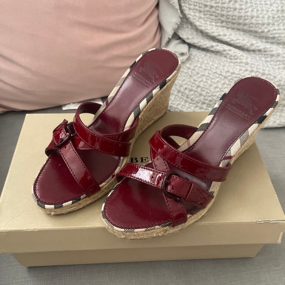 Burberry wedge sandals